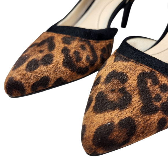 LifeStride Leopard Print Pumps Size 8M Animal Print Pointed Toe Heels Comfort - Picture 6 of 11